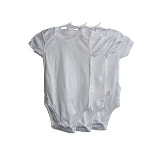 Baby One-Piece Bodysuit (3-Pack) Classic White 9-12 Months NEW